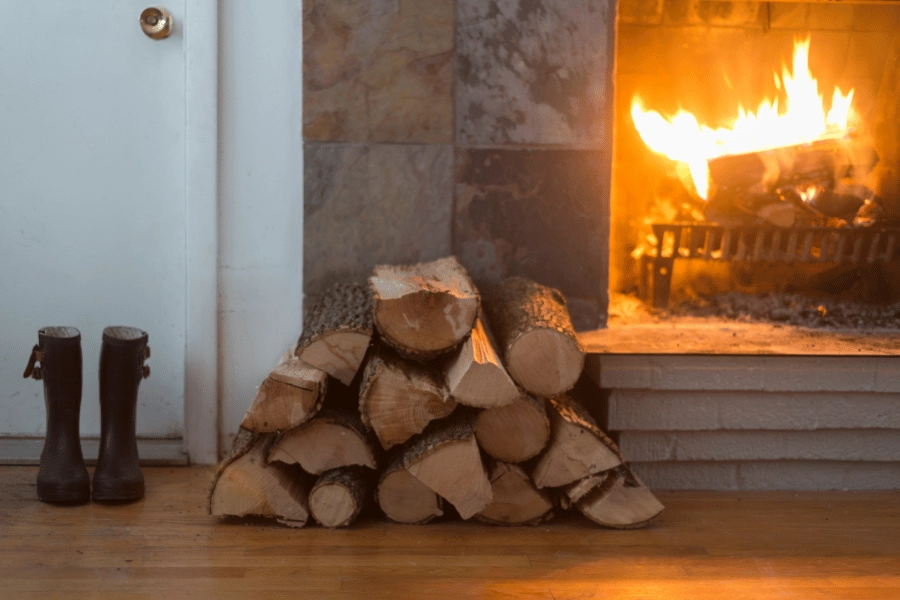 Wood Burning Fireplace